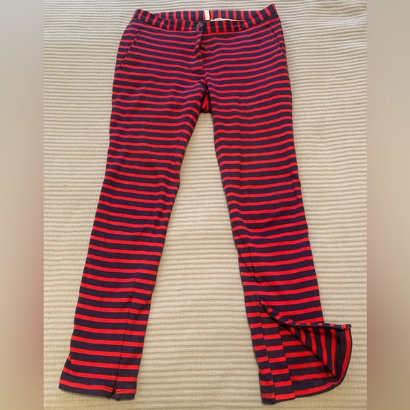 Anthropologie (Kyliya) Lobby Stripe Pant.Pre-owned.Waist 16”with adjustable cord - Picture 1 of 9